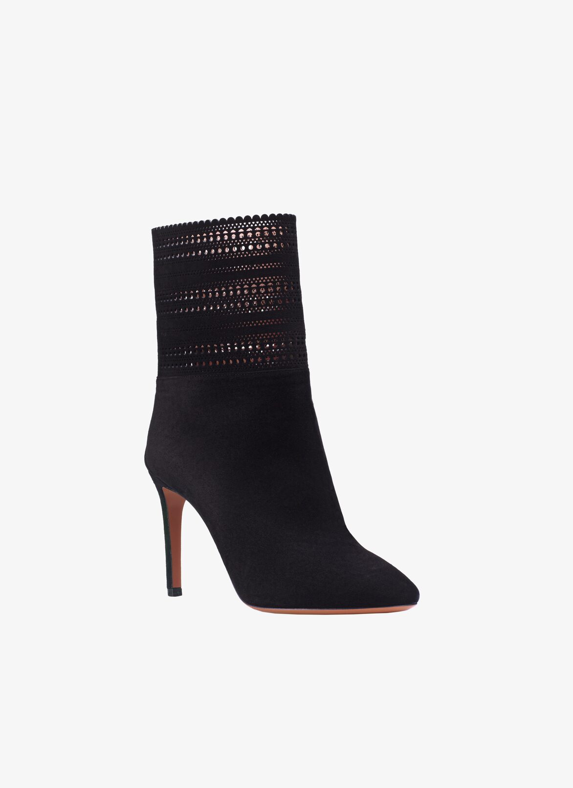 Stiletto Ankle Boot ALAÏA BLACK/LIGHT PINK STILETTO ANKLE BOOT